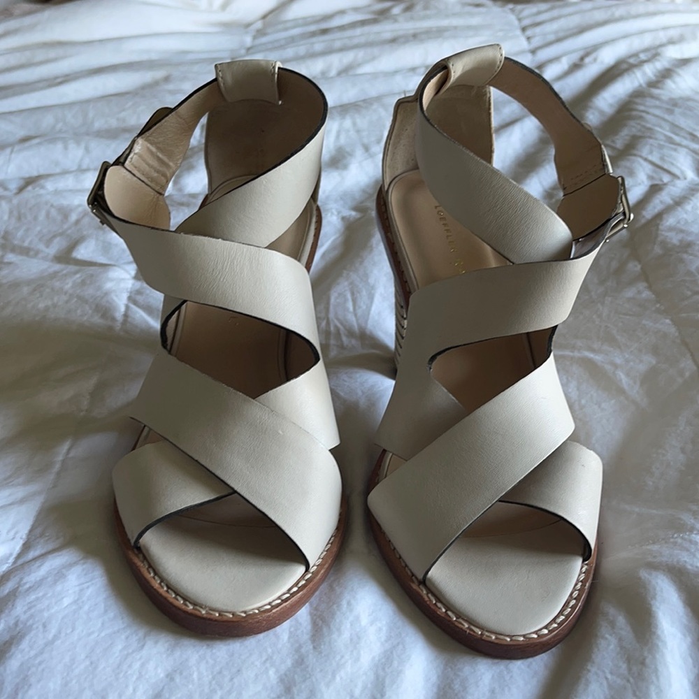 Loeffler Randall | Leather Cross-over Sandals